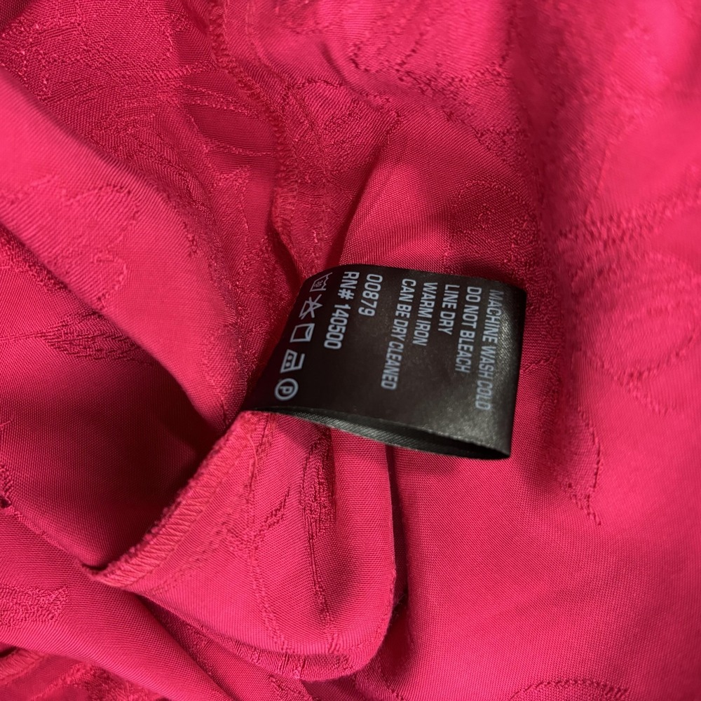RtA Hot Pink Jacquard Sweatpants Womens Medium Floral Drawstring Italian Fabric - Picture 14 of 14